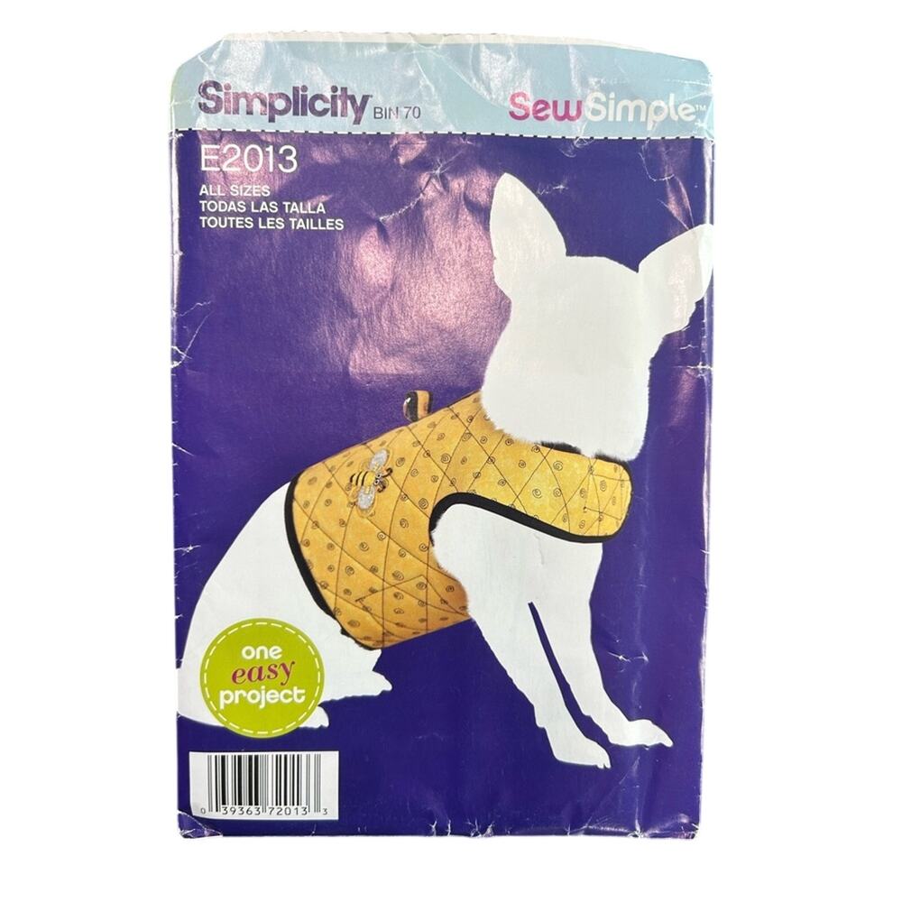 Simple Yellow Dog Vest Pattern- small dogs- pup accessories- customizable 2011